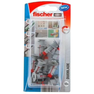 Afbeelding van Fischer duoblade gipsplaatpluggen 44m voor schroefdiameter 4 5mm (Per 10 stuks)