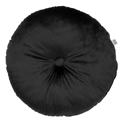 Afbeelding van Dutch Decor OLLY Sierkussen rond velvet 40 cm Raven zwart