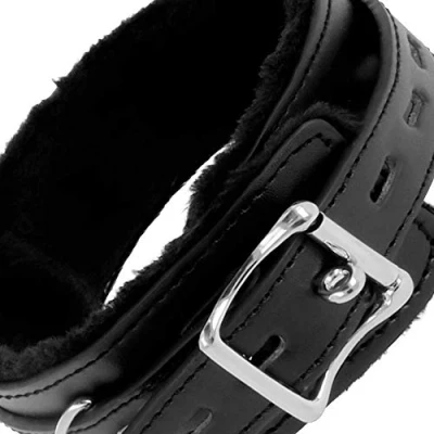 Afbeelding van Darkness Bondage Halsband Met Leiband Zacht Vanbinnen Zwart