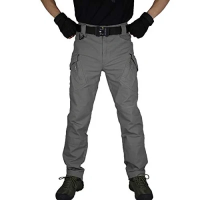 Afbeelding van zuoxiangru Pantalon tactique de combat militaire pour homme travail en extérieur décontracté coton（Gris, 3XL）
