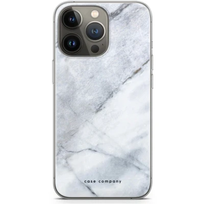 Afbeelding van Case Company® hoesje geschikt voor iPhone 13 Pro Witte marmer Soft Cover Telefoonhoesje Bescherming aan alle Kanten en Schermrand