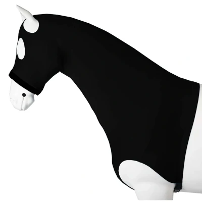 Afbeelding van Horka Dekenhals Lycra met Masker Zwart XL