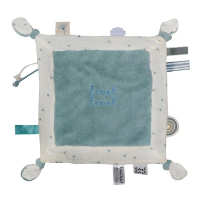 Afbeelding van Label Knuffeldoekje Hearts Dandelion Blue
