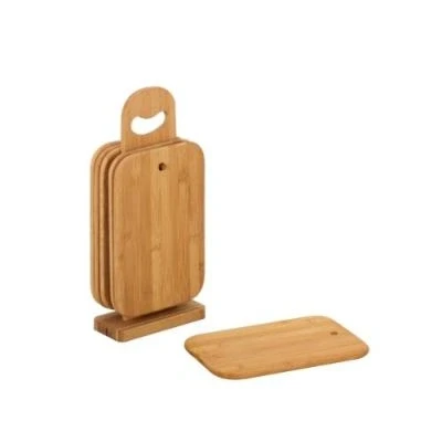 Image de ZELLER 25265 SUPPORT À PLANCHES DÉCOUPER BAMBOU/CHROMÉ 15 X 7 30 CM PIÈCES