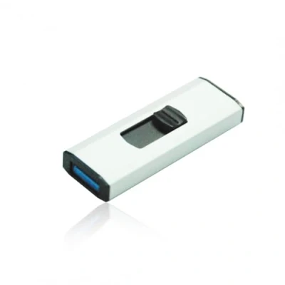 Afbeelding van MediaRange USB Stick 256 GB 3.0 Slider Aluminium kleur