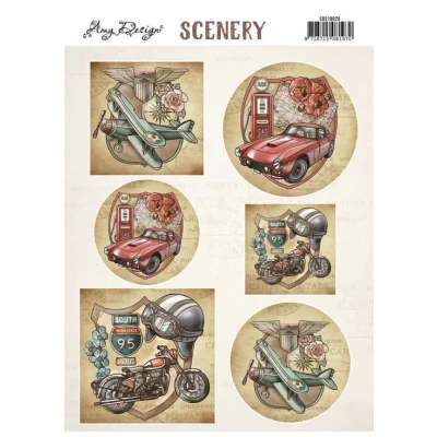 Afbeelding van Push Out Scenery Amy Design Transportation