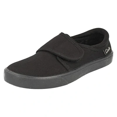 Afbeelding van Clarks Hopper Run Uniformschoenen, uniseks, kinderen, Zwart leder