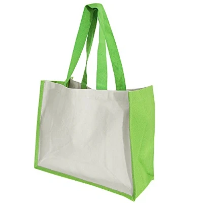 Afbeelding van Westford Mill Printers Jute Classic Shopper WM422 Apple Green 42 x 33 19 cm