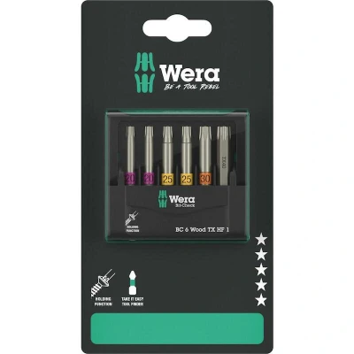 Afbeelding van WERA 05073639001 Bit Check 6 Wood TX HF 1 SB, delig