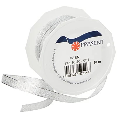 Afbeelding van C.E. Pattberg WIEN cadeaulint van metaalgaas voor geschenkverpakking, 1 cm breed, accessoires decoratie en handwerk, cadeaulint, elke gelegenheid