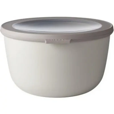 Afbeelding van Mepal Cirqula Multifunctionele kom, wit (Nordic White), inhoud 1000 ml, afneembaar deksel, onbreekbaar, waterdicht, geschikt voor diepvriezer en koud bewaren, afwasmachinebestendig