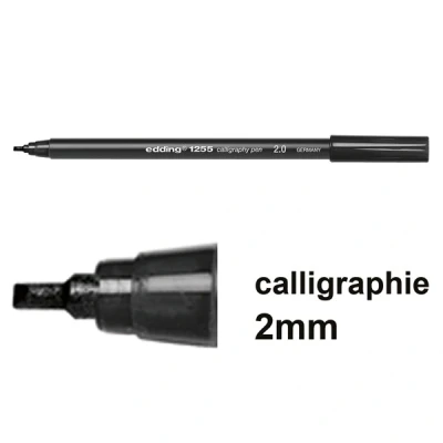 Image de Edding 1255 feutre calligraphie (2 mm) noir