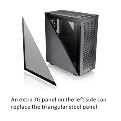 Image de Thermaltake Divider 500 TG Air MDT ATX panneau latéral fenêtré (verre trempé) pas d&#039;alimentation (PS/2) noir USB/Audio