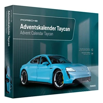 Afbeelding van 1:24 Franzis 67203 2 Porsche Taycan Adventskalender Metalen Modelbouwpakket