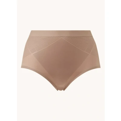 Afbeelding van SPANX dames Thinstincts 2.0 high waisted naadloze corrigerende slip in de kleur Taupe, maat: L