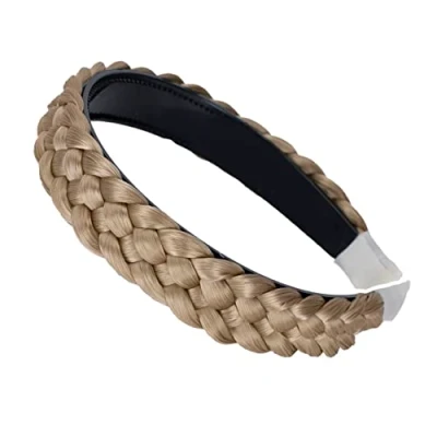 Afbeelding van PRETTYSHOP Haarband Met Vlecht Haarstukje Haarlint Natuurlijke Blonde HR5
