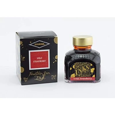 Afbeelding van Diamine Vulpen inktfles, 80 ml, turquoise Wild Strawberry