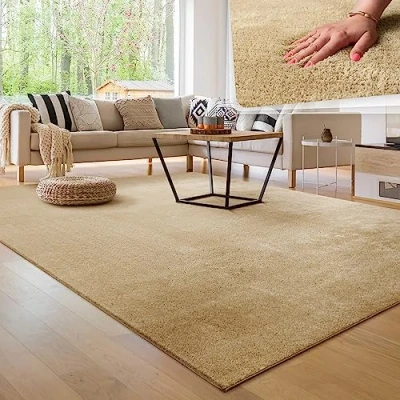 Afbeelding van Paco Home Tapijt voor woonkamer Eenkleurig Wasbaar Zacht kortstondig pooltje 160x220 cm