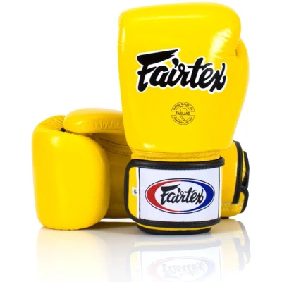 Afbeelding van Fairtex BGV1 Universal Bokshandschoenen &quot;Tight Fit&quot; Design Geel Maat 12 oz