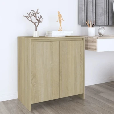 Afbeelding van Dressoir 70x41x75 cm bewerkt hout sonoma eikenkleurig