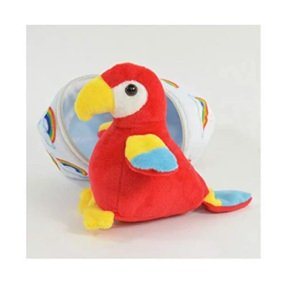Afbeelding van Kögler Paul 75768 Mini pluche papegaai in ei ca. 13 cm klein dier om te knuffelen en van houden cadeau voor kinderen, jongens meisjes