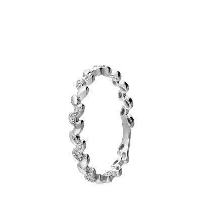 Afbeelding van Lucardi Classic Ring, Dames, Maat: 57, Silver coloured