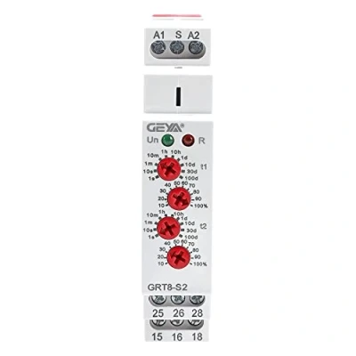 Afbeelding van GEYA Asymmetrische cyclustijdrelais 2SPDT 16A AC230V Din rail cyclus herhaling timer relais (GRT8 S2, AC230V)