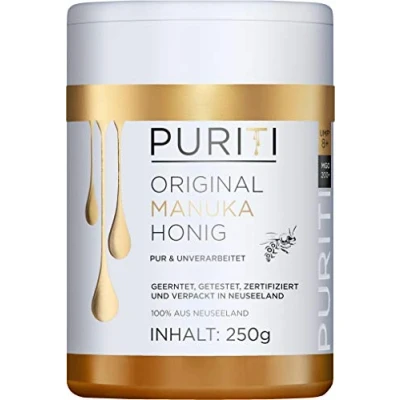 Afbeelding van PURITI Manuka honing MGO 200+ uit Nieuw Zeeland, 250 g