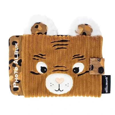 Image de Les Déglingos DEGLINGOS Album Photo Spéculos le Tigre Marron 10 Pochettes Bébé Puériculture Idéal Crèche Ultra Doux Idée Cadeau de Naissance Rembourrage polyester recyclé 20 cm