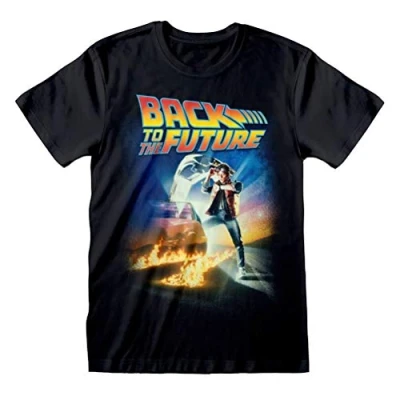 Afbeelding van Henry Tiger BACK TO THE Future Poster Tshirt print, Heren, Maat: Small, Black