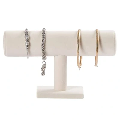 Afbeelding van Pangkeep armband standaard, organisator display, beige T fluwelen sieraden display te koop