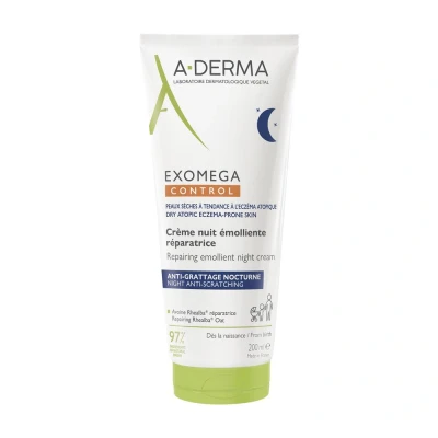 Afbeelding van A Derma Exomega Control nuit émoliente réparatrice Crème 200ml