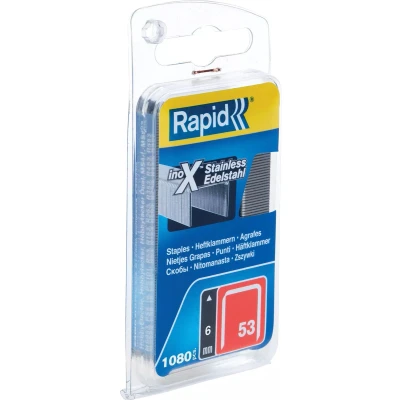 Afbeelding van Rapid 40109509 Nieten No. 53 RVS 6mm (1080st)