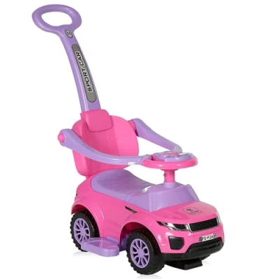 Afbeelding van Coil duwauto met duwstang, 614 W, duwvoertuig voor baby&#039;s, 3 in 1 rood