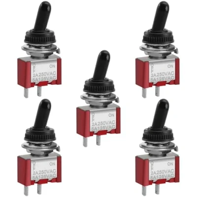 Afbeelding van Heschen MTS 101 ON SPDT miniatuur tuimelschakelaar, 2 polig, A, 250 V, 5 120 met waterdichte sluiting, stuks