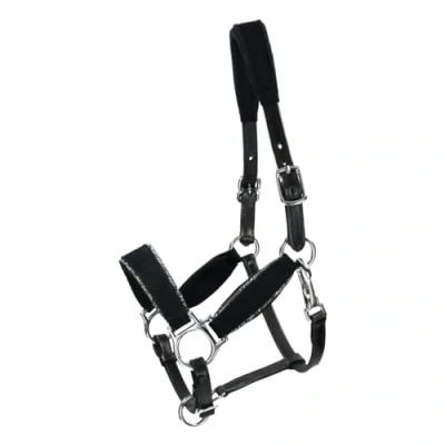 Afbeelding van HB Halster Showtime Velvet Little Sizes Zwart/Zilver Mini Shetland
