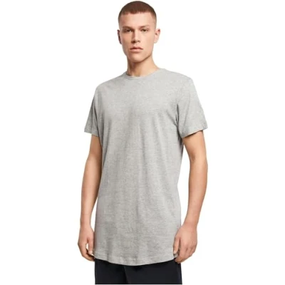 Afbeelding van Build Your Brand Nauwsluitend lang T shirt voor heren, Kleur: grijs