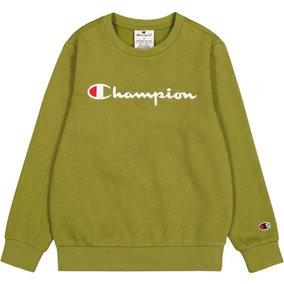 Afbeelding van Champion Icons Crewneck Contrast LOGO Unisex Sweater voor kinderen, Maat: 150/155, Green
