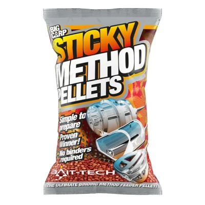 Image de Bait Tech Sticky Method Pellets Micro Red 2mm (800g) pêche
