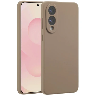 Afbeelding van Accezz Liquid Silicone Backcover met MagSafe voor de Samsung Galaxy S25 Edge Light Brown