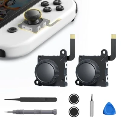 Afbeelding van JINGDU Joystick vervangingsset compatibel met Switch, Hall effect, Switch NS/Switch OLED/Switch Lite, Controller Thumb Stick 2 delige reparatieset