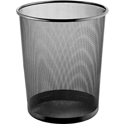 Afbeelding van Helit the circle network H2518595 Prullenbak 15 l (Ø x h) 265 mm 280 Metaal Zwart 1 stuk(s)