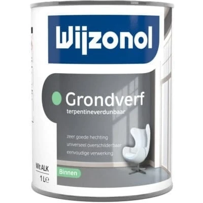 Afbeelding van Wijzonol Grondverf Terpentineverdunbaar 1 liter &amp; Primer