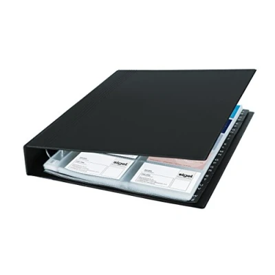 Afbeelding van Visitekaartringband Sigel VZ301 voor 400 kaarten 90x58mm velvet zwart
