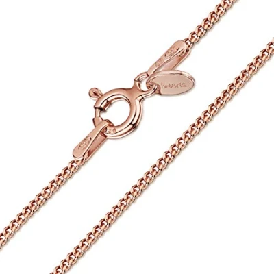 Afbeelding van Amberta Roségouden damesketting van 925 Sterling zilver, Zilver