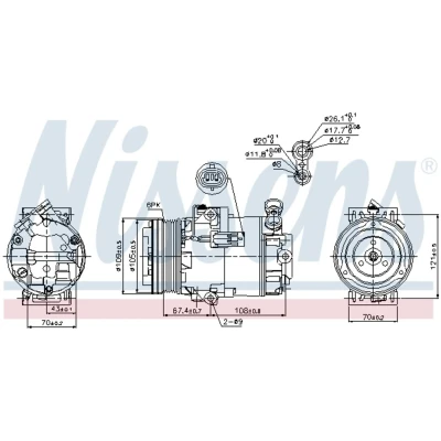 Afbeelding van Nissens Airco compressor 89222