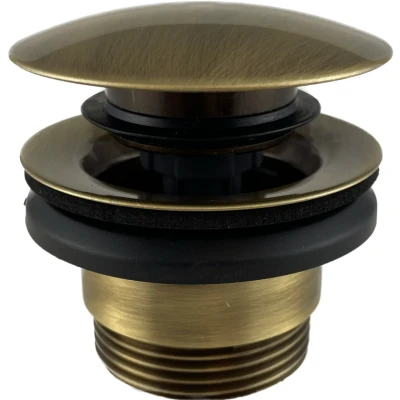 Afbeelding van PB Unix wastafelplug 1 1/4 afsluitbaar push up click clack brons 1208953284