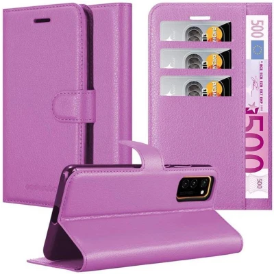Afbeelding van Cadorabo Hoesje geschikt voor Honor View 30 in MANGAAN PAARS Beschermhoes met magnetische sluiting, standfunctie en kaartvakje Book Case Cover Etui