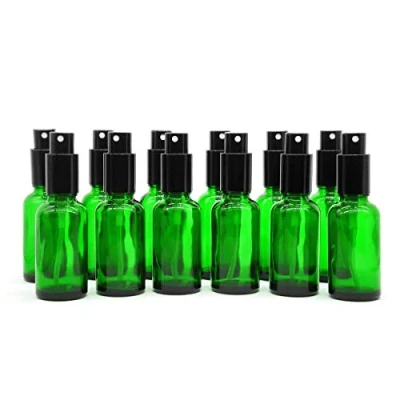 Afbeelding van Yizhao Groene glazen spray fles 30 ml, met kleine fijne nevelspray, metalen dop, Navulbaar voor Essentiële Olie, Reizen, Schoonmaken, Parfum, Aromatherapie, Make up 24 stuks