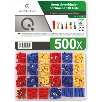 Afbeelding van Quadrios 22C424 Assortiment kabelschoenen 0.5 mm² 2.5 Rood, Blauw, Geel 1 set(s)